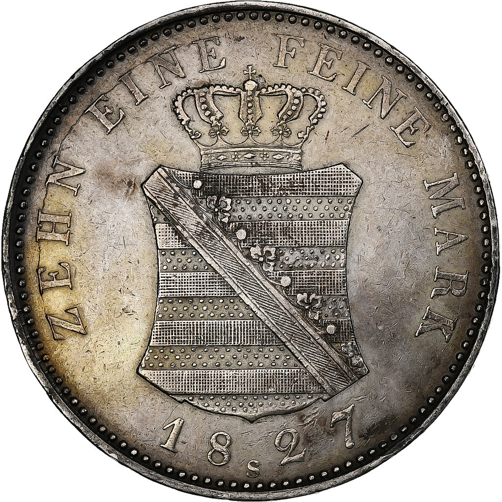 German States, SAXONY-ALBERTINE, Friedrich August I, Thaler, 1827, Silver