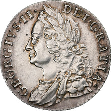 Great Britain, George II, Shilling, 1758, Silver, AU(50-53), KM:583.3