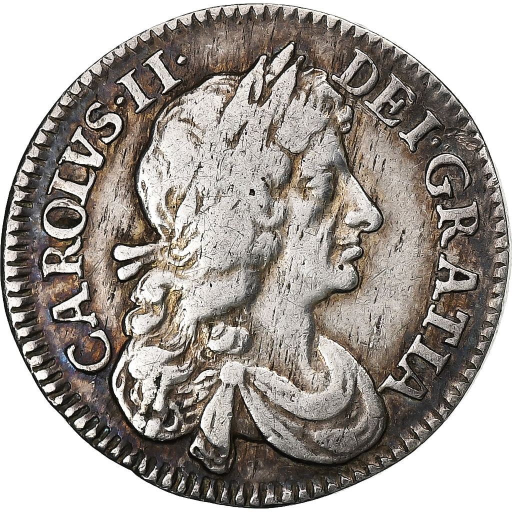 Grã-Bretanha, Charles II, 4 Pence, Groat, 1675, Prata, VF(30-35), KM:434