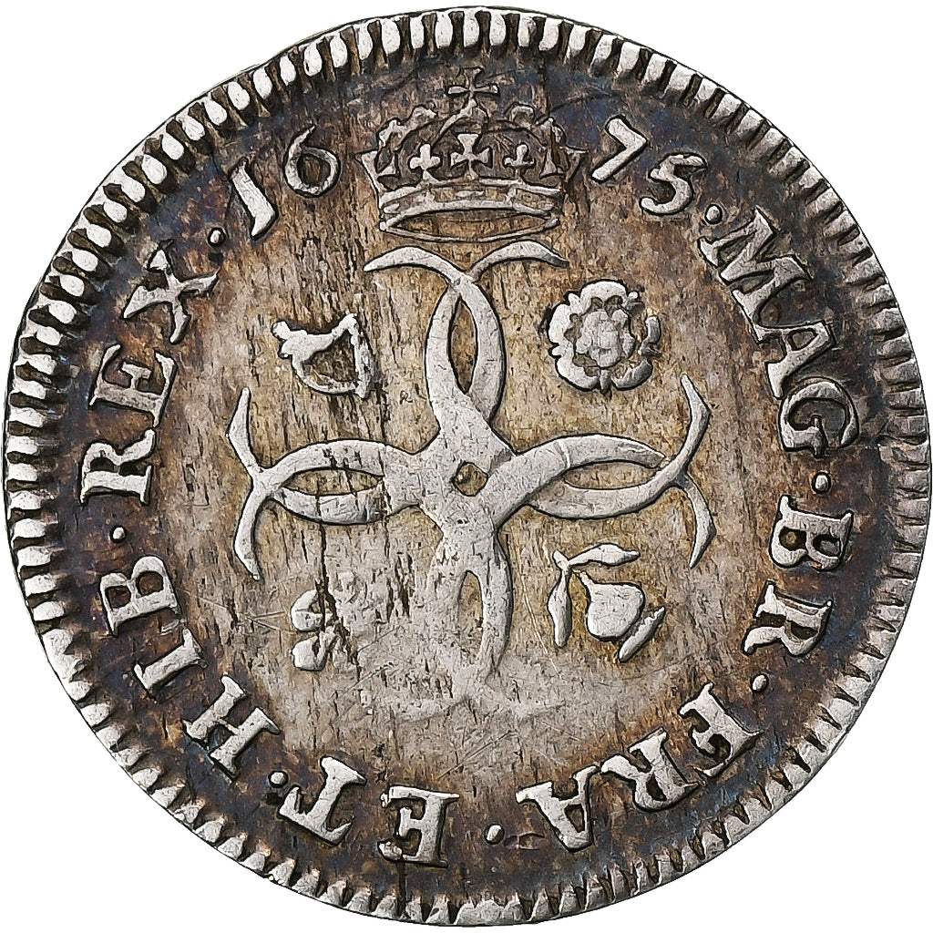 Grã-Bretanha, Charles II, 4 Pence, Groat, 1675, Prata, VF(30-35), KM:434