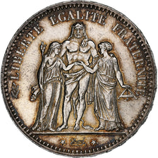 France, 5 Francs, Hercule, 1877, Paris, Silver, AU(55-58), Gadoury:745a