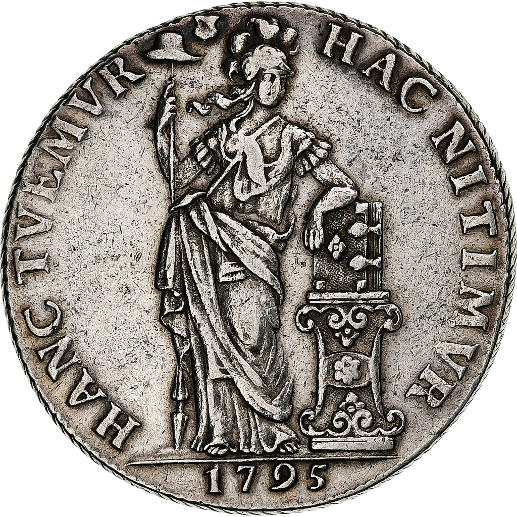 Netherlands, 3 Gulden, 1795, Silver, AU(50-53), KM:9.4