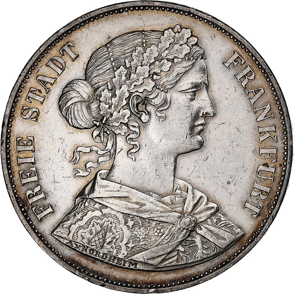 German States, FRANKFURT AM MAIN, 2 Thaler, 3-1/2 Gulden, 1861, Frankfurt