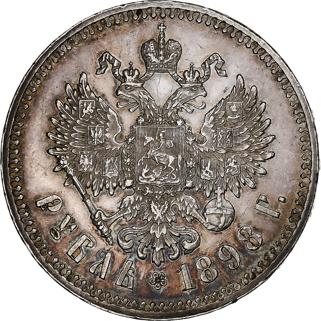 Russia, Nicholas II, Rouble, 1898, St. Petersburg, Silver, EF(40-45), KM:59.3