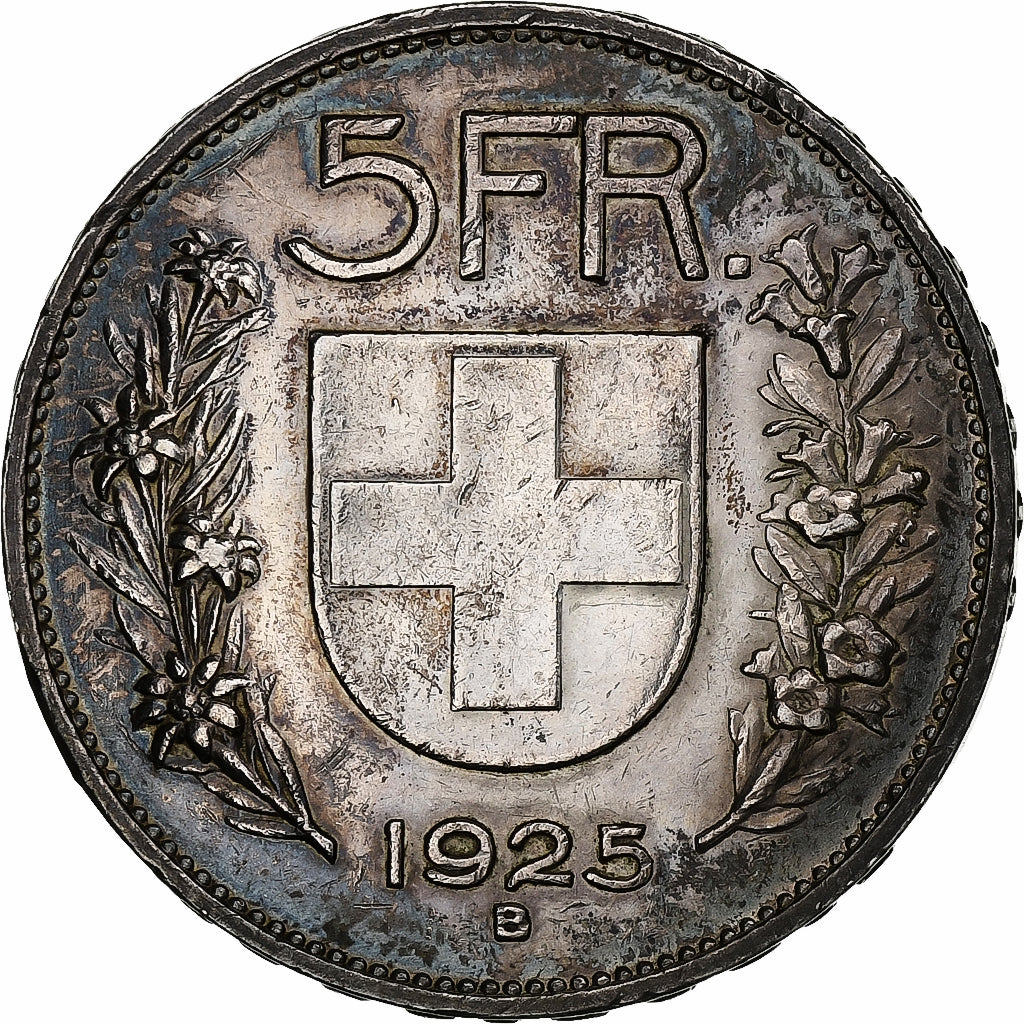 Schweiz, 5 Francs, 1925, Bern, Silber, SS, KM:38