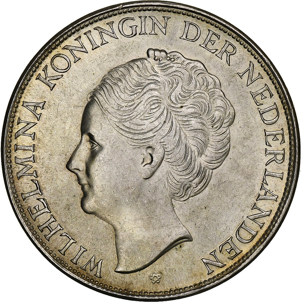 Curacao, Wilhelmina I, 2-1/2 Gulden, 1944, Denver, Silver, AU(55-58), KM:46