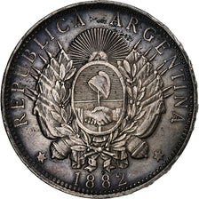 Argentina, Peso, 1882, Silver, EF(40-45), KM:29