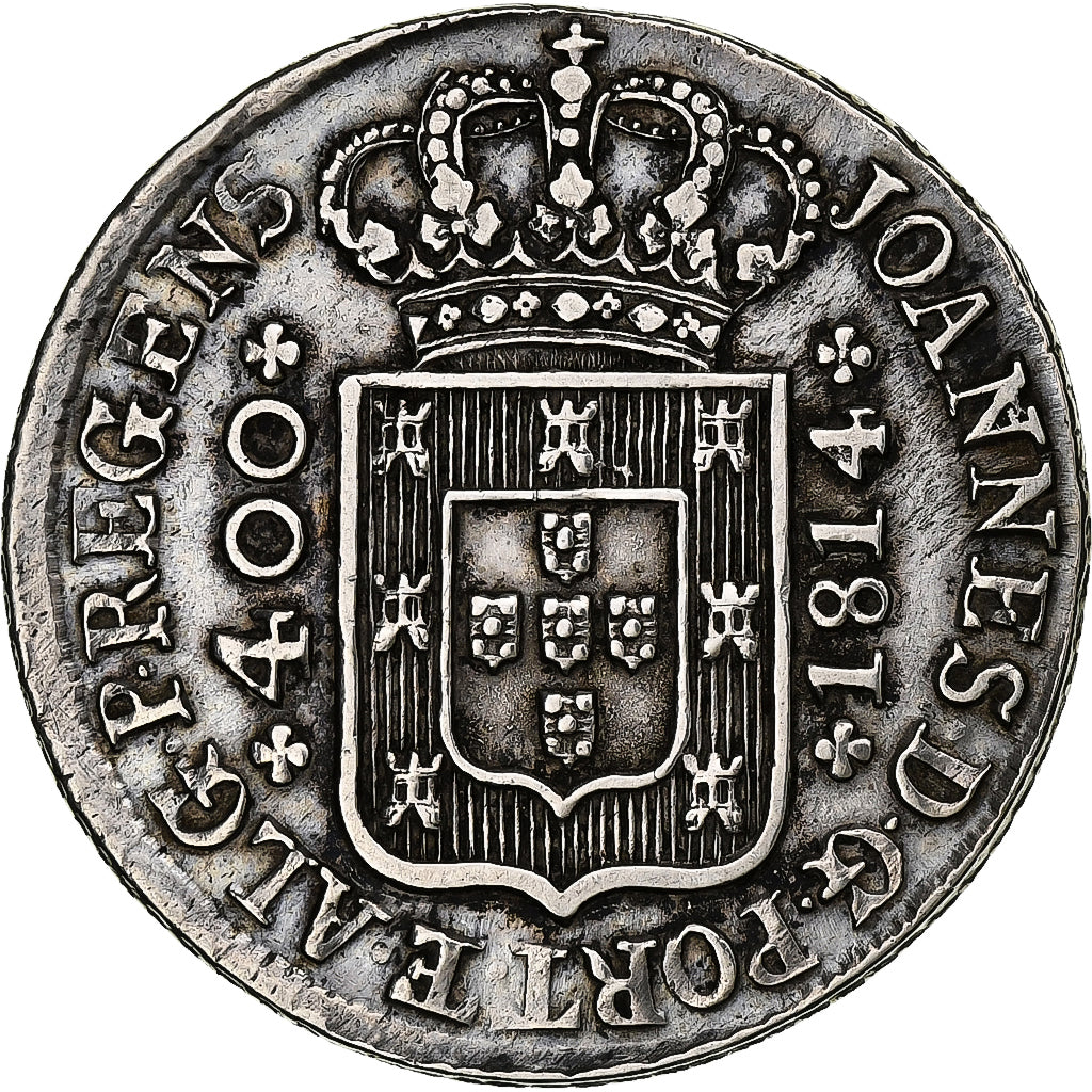 Portugal, Jo, 400 Reis, Pinto, 480 Reis, 1814, Lisbon, Silver, EF(40-45), KM:331