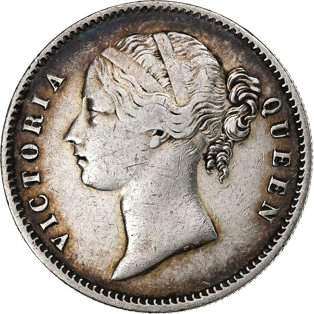 INDIA-BRITISH, Victoria, Rupee, 1840, Calcutta, Silver, VF(30-35), KM:457.1