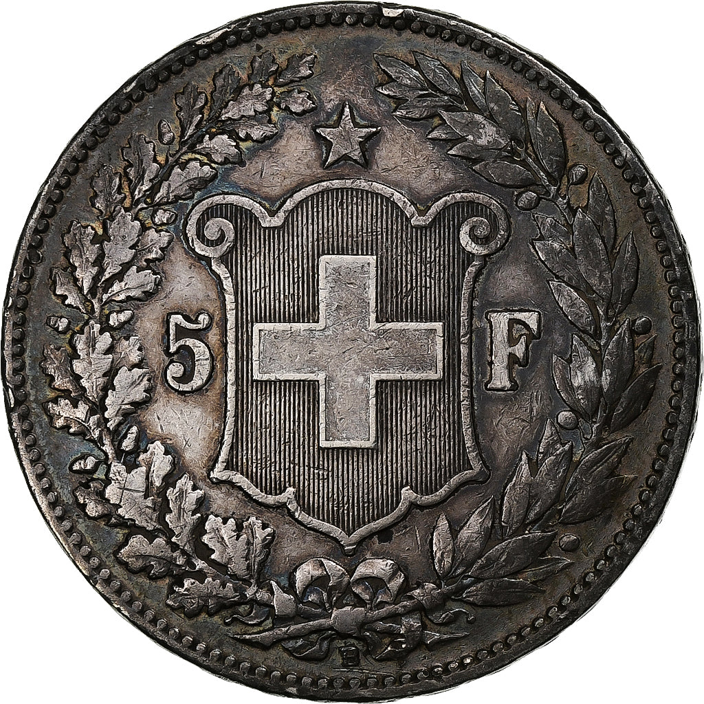 Switzerland, 5 Francs, 1908, Bern, Silver, VF(30-35), KM:34