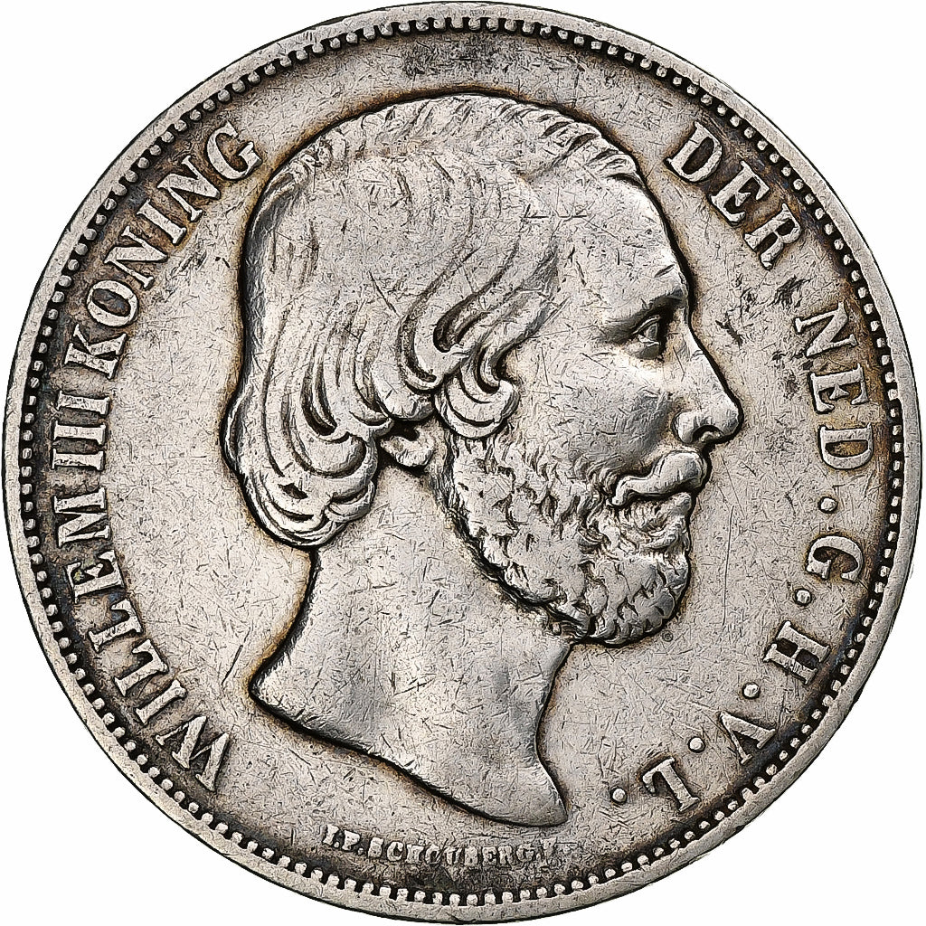 Netherlands, William III, 2-1/2 Gulden, 1869, Silver, VF(30-35), KM:82