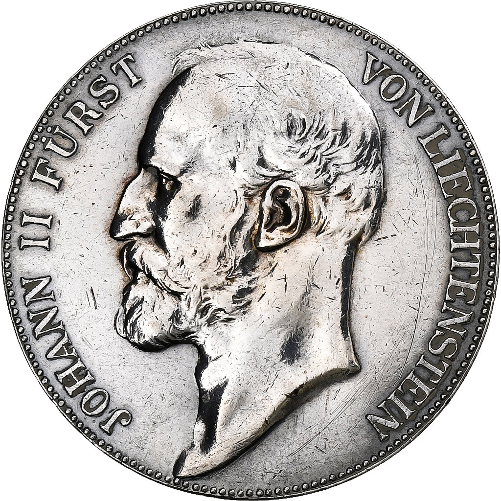 Liechtenstein, Prince John II, 5 Kronen, 1910, Silver, EF(40-45), KM:4