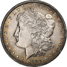 United States, Morgan dollar, 1880, Philadelphia, Silver, AU(50-53), KM:110
