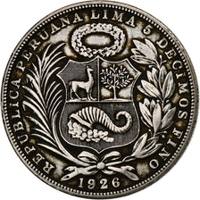Peru, Sol, 1926, Philadelphia, Silver, MS(63), KM:218.1
