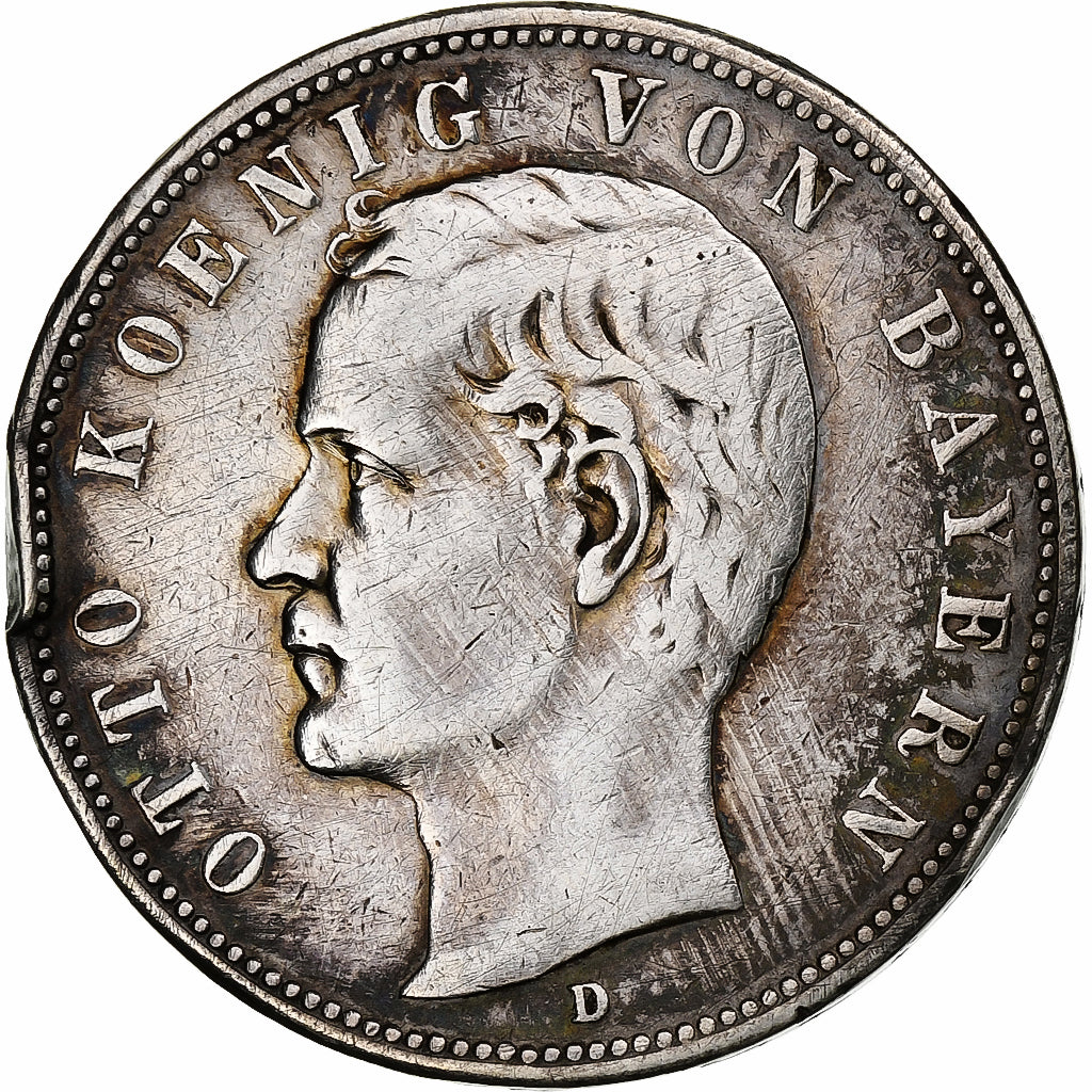 German States, BAVARIA, Otto, 5 Mark, 1903, Munich, Silver, VF(30-35), KM:915