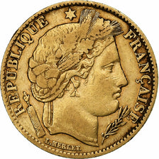 França, 10 Francs, Cérès, 1851, Paris, Dourado, VF(30-35), Gadoury:1012