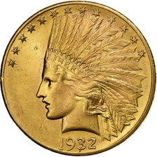 Estados Unidos, 10 Dollars, Indian Head, 1932, Philadelphia, Oro, EBC, KM:130