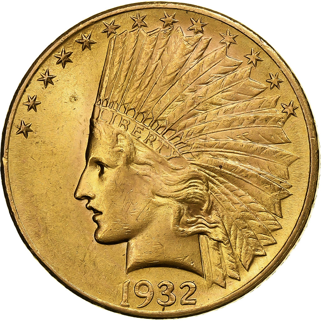 Estados Unidos, 10 Dollars, Indian Head, 1932, Philadelphia, Oro, EBC, KM:130