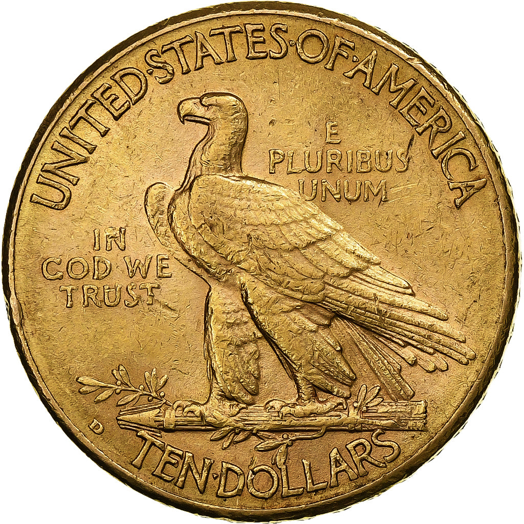 Estados Unidos da América, 10 Dollars, Indian Head, 1909, Denver, Dourado