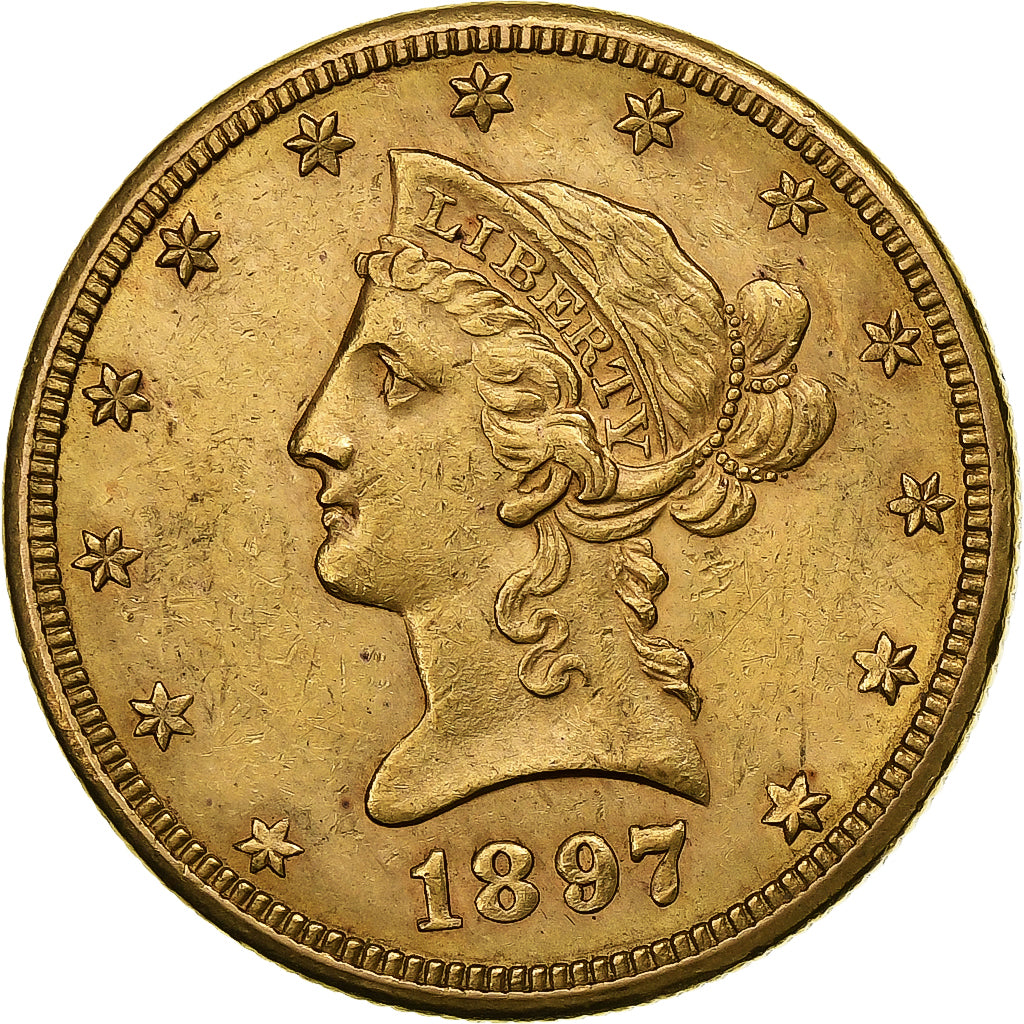 Estados Unidos da América, 10 Dollars, Coronet Head, 1897, New Orleans