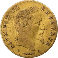 France, Napoléon III, 5 Francs, 1863, Strasbourg, Or, TB, Gadoury:1002