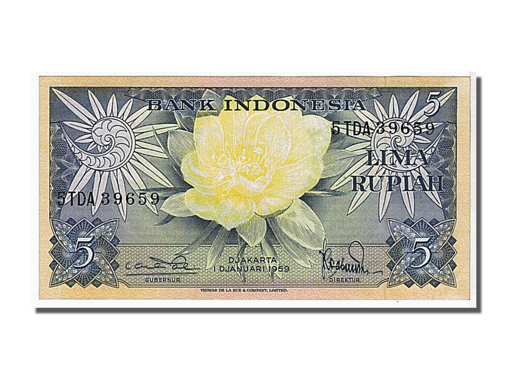 Banconote, Indonesia, 5 Rupiah, 1959, FDS