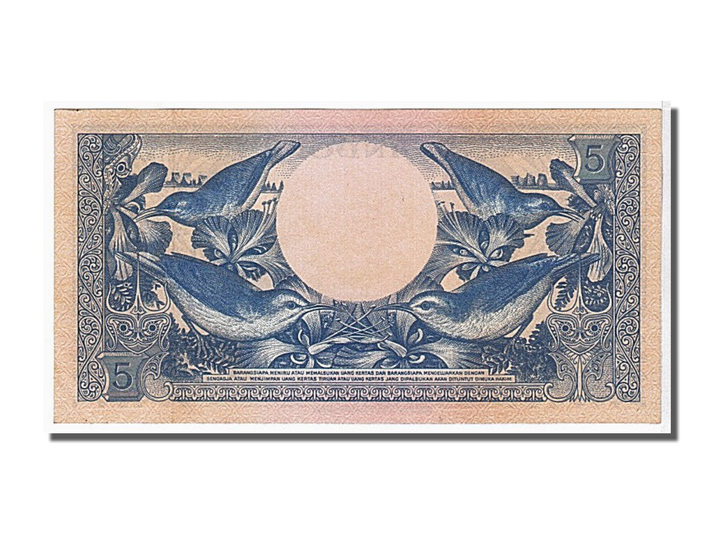 Banconote, Indonesia, 5 Rupiah, 1959, FDS