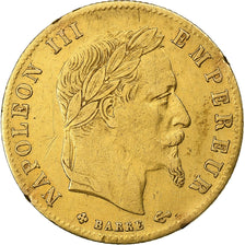 France, Napoleon III, 5 Francs, 1865, Strasbourg, Gold, EF(40-45), Gadoury:1002
