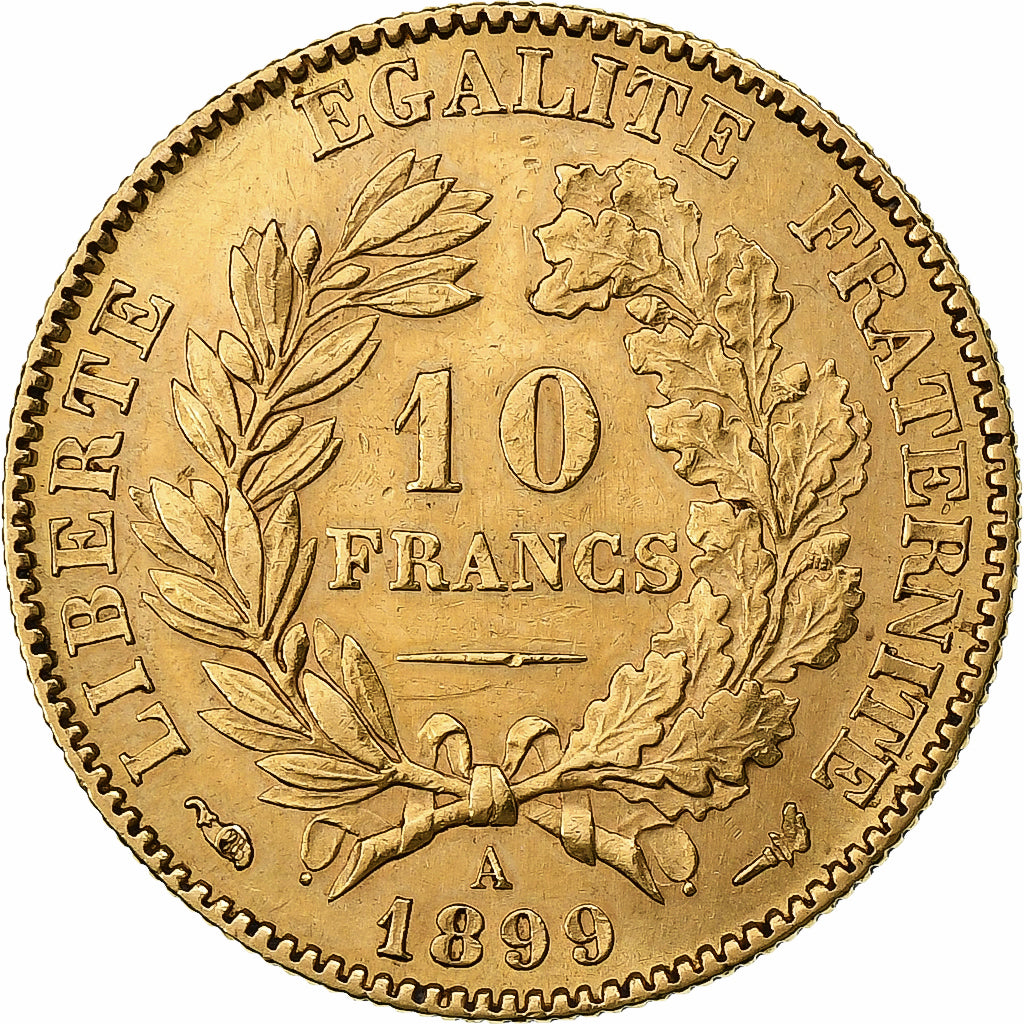France, 10 Francs, Cérès, 1899, Paris, Or, SUP, Gadoury:1016, KM:830