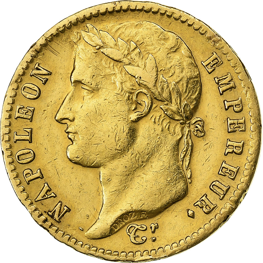 France, 20 Francs, Napoléon I, 1813, Paris, Gold, EF(40-45), Gadoury:1025