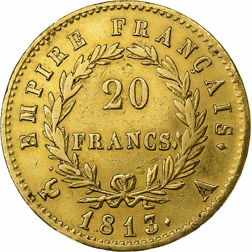 France, 20 Francs, Napoléon I, 1813, Paris, Gold, EF(40-45), Gadoury:1025