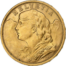 Suiza, 20 Francs, 1911, Bern, Oro, EBC, KM:35.1