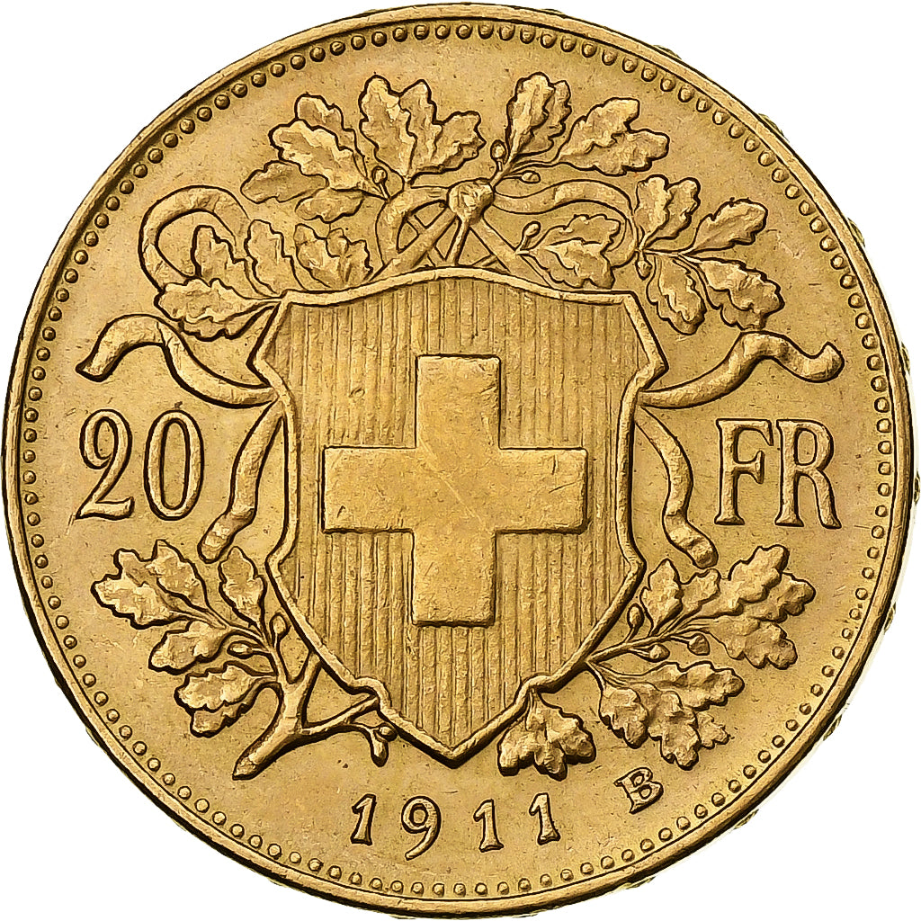 Suiza, 20 Francs, 1911, Bern, Oro, EBC, KM:35.1