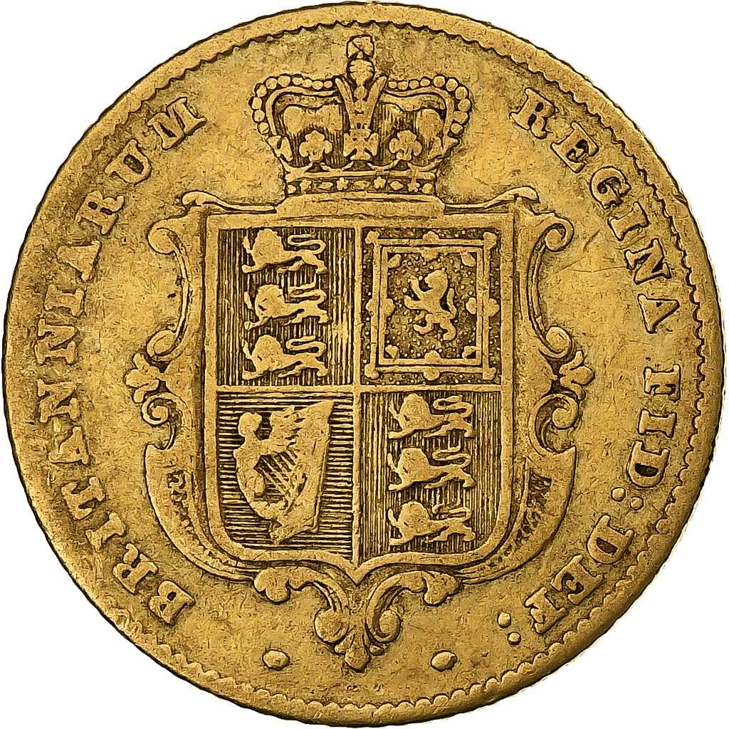 Great Britain, Victoria, 1/2 Sovereign, 1853, Gold, VF(20-25), KM:735.1