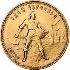 Russia, Chervonetz, 10 Roubles, 1978, Gold, AU(55-58), KM:85