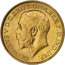 INDIA - BRITANNICA, George V, Sovereign, 1918, Bombay, Oro, SPL-, KM:525A