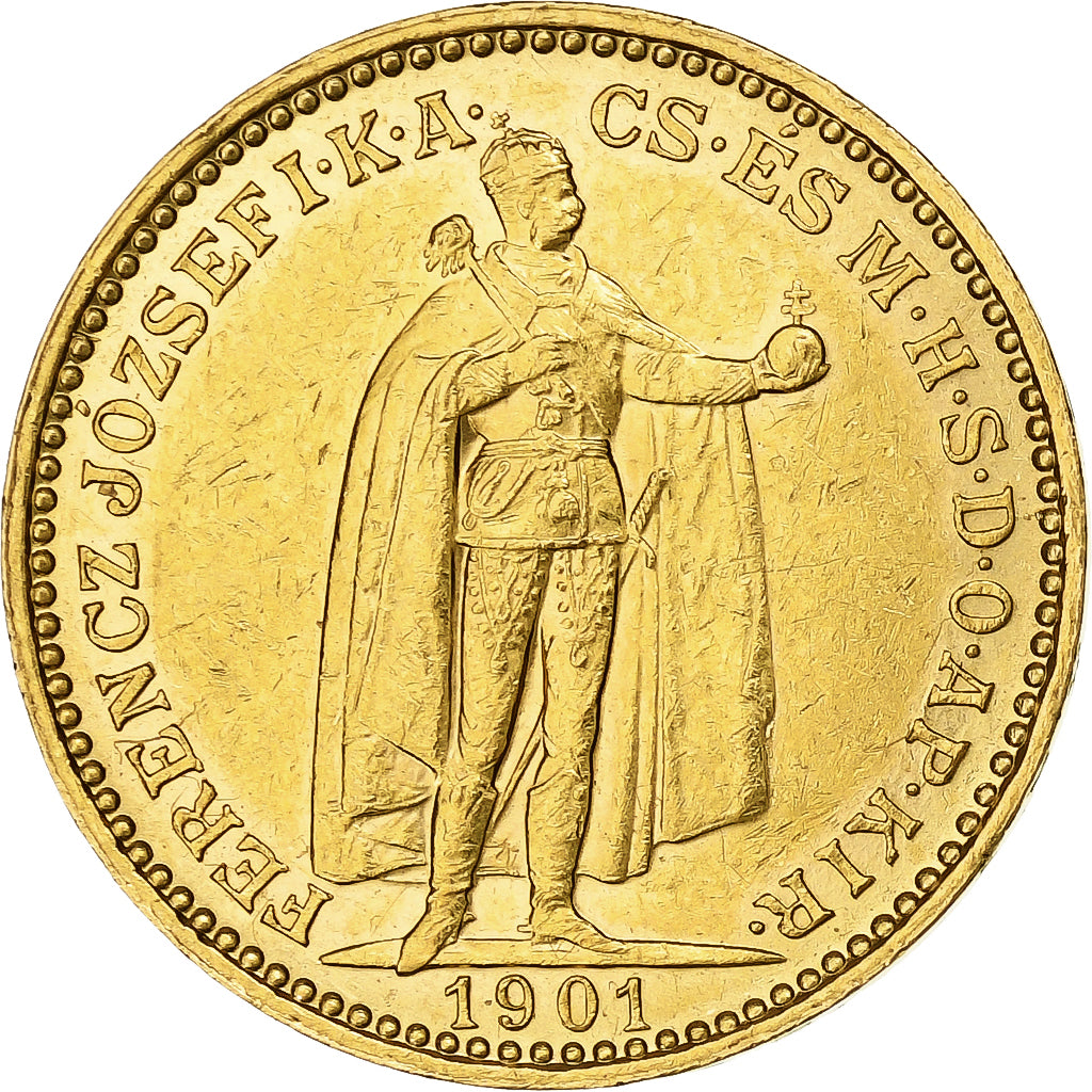 Hongrie, Franz Joseph I, 20 Korona, 1901, Kormoczbanya, Or, SUP, KM:486