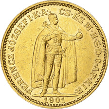 Hongrie, Franz Joseph I, 20 Korona, 1901, Kormoczbanya, Or, SUP, KM:486