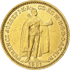 Ungarn, Franz Joseph I, 20 Korona, 1901, Kormoczbanya, Gold, VZ, KM:486