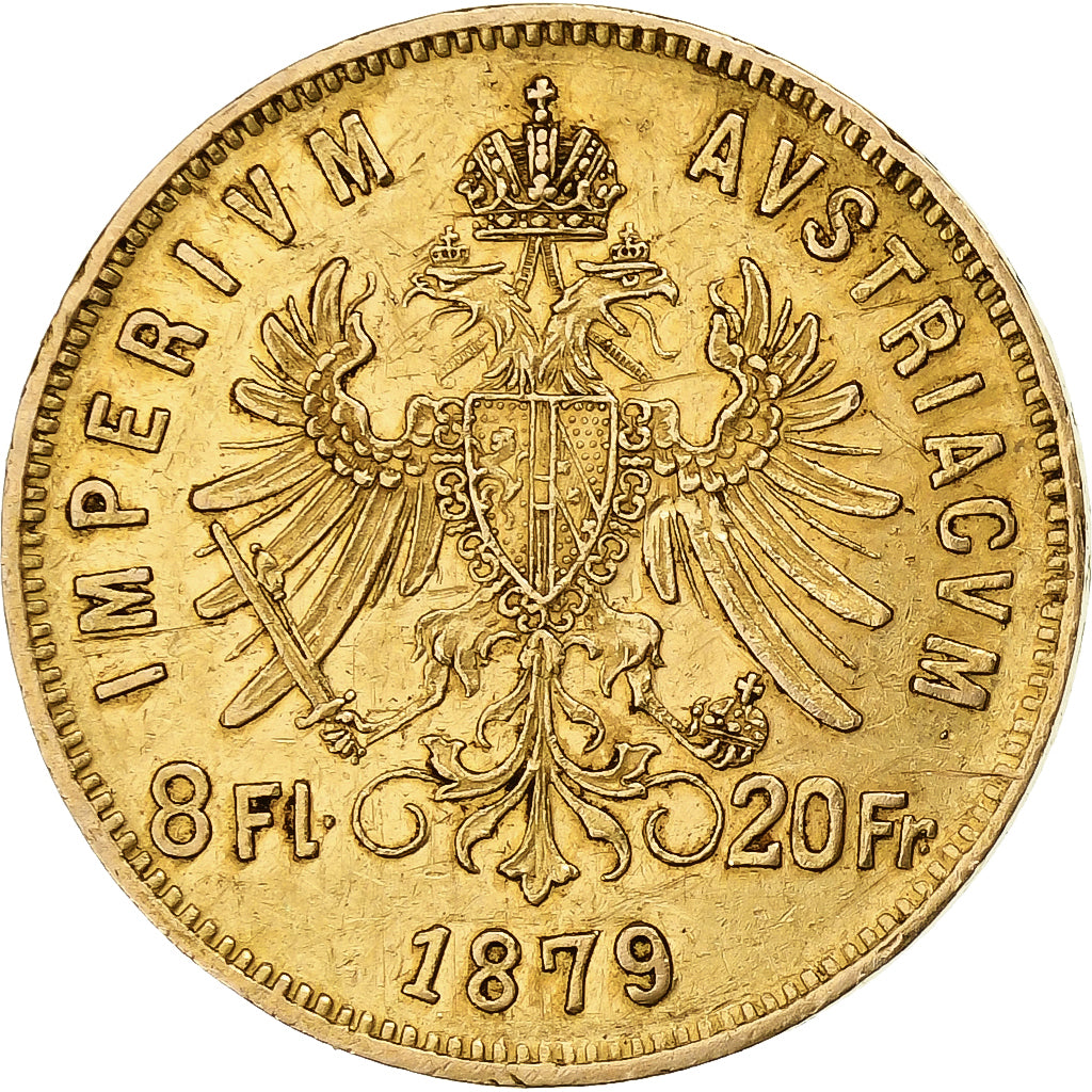 Autriche, Franz Joseph I, 8 Florins-20 Francs, 1879, Or, TTB+, KM:2269