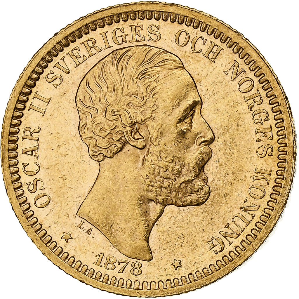 Schweden, Oscar II, 20 Kronor, 1878, Gold, VZ, KM:748