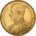 Bélgica, Albert I, 20 Francs, 20 Frank, 1914, Dourado, AU(50-53), KM:78