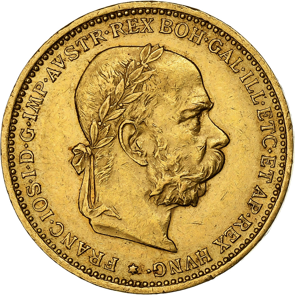 Áustria, Franz Joseph I, 20 Corona, 1895, Dourado, AU(50-53), KM:2806