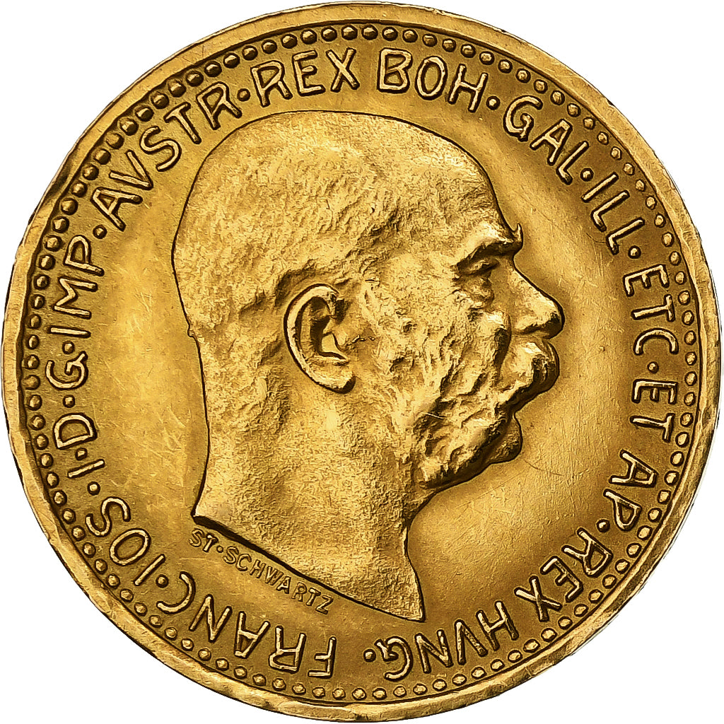 Autriche, Franz Joseph I, 10 Corona, 1912, Or, TTB, KM:2816