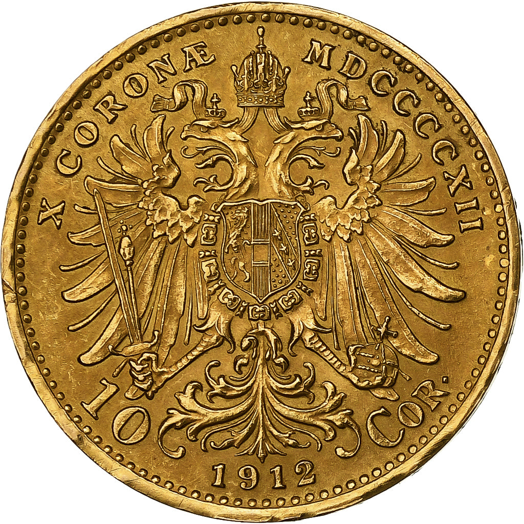 Autriche, Franz Joseph I, 10 Corona, 1912, Or, TTB, KM:2816