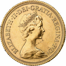 Great Britain, Elizabeth II, Sovereign, 1980, Gold, AU(55-58), KM:919