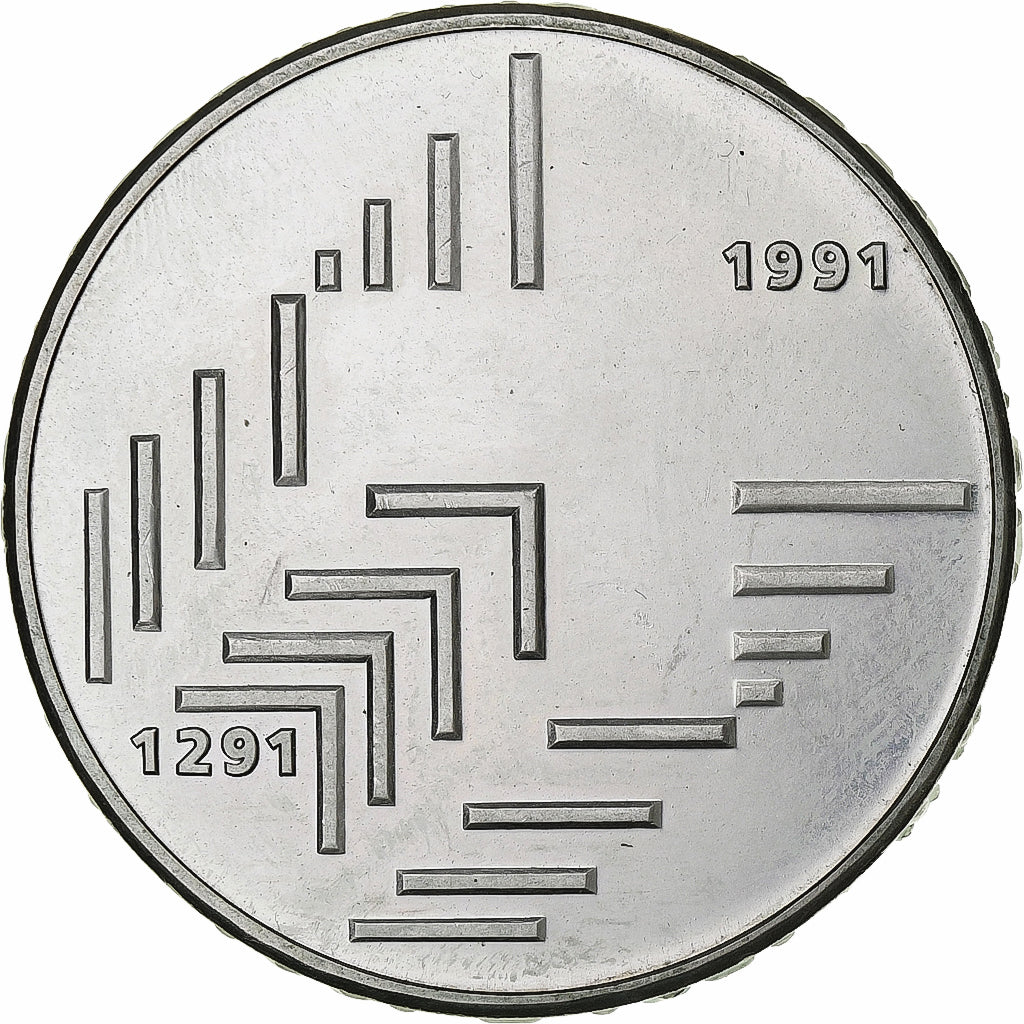 Switzerland, 20 Francs, 1991, Bern, Silver, AU(55-58), KM:70