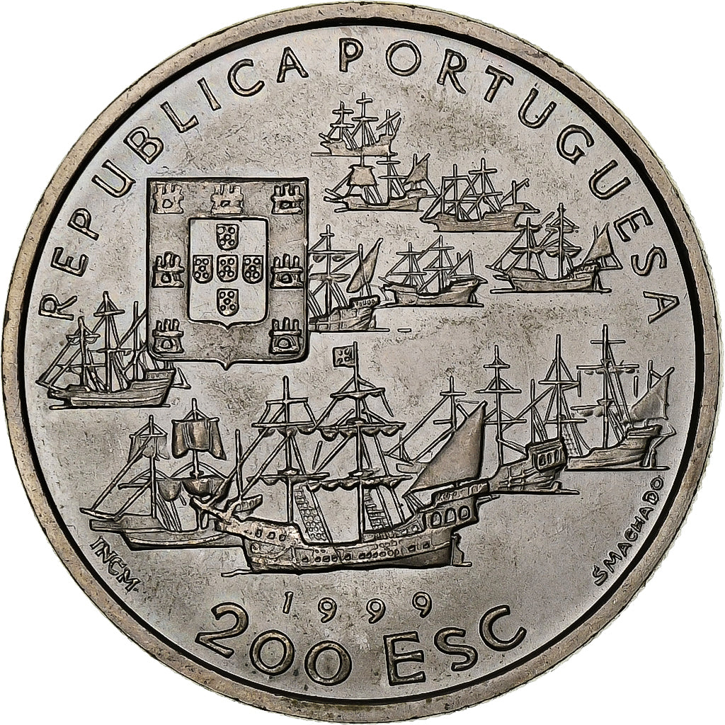 Portugal, 200 Escudos, 1999, Cupro-nikkel, PR, KM:717