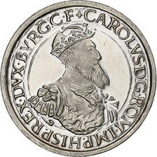 Belgium, 5 Ecu, Charles Quint, 1987, Silver, AU(55-58), KM:166