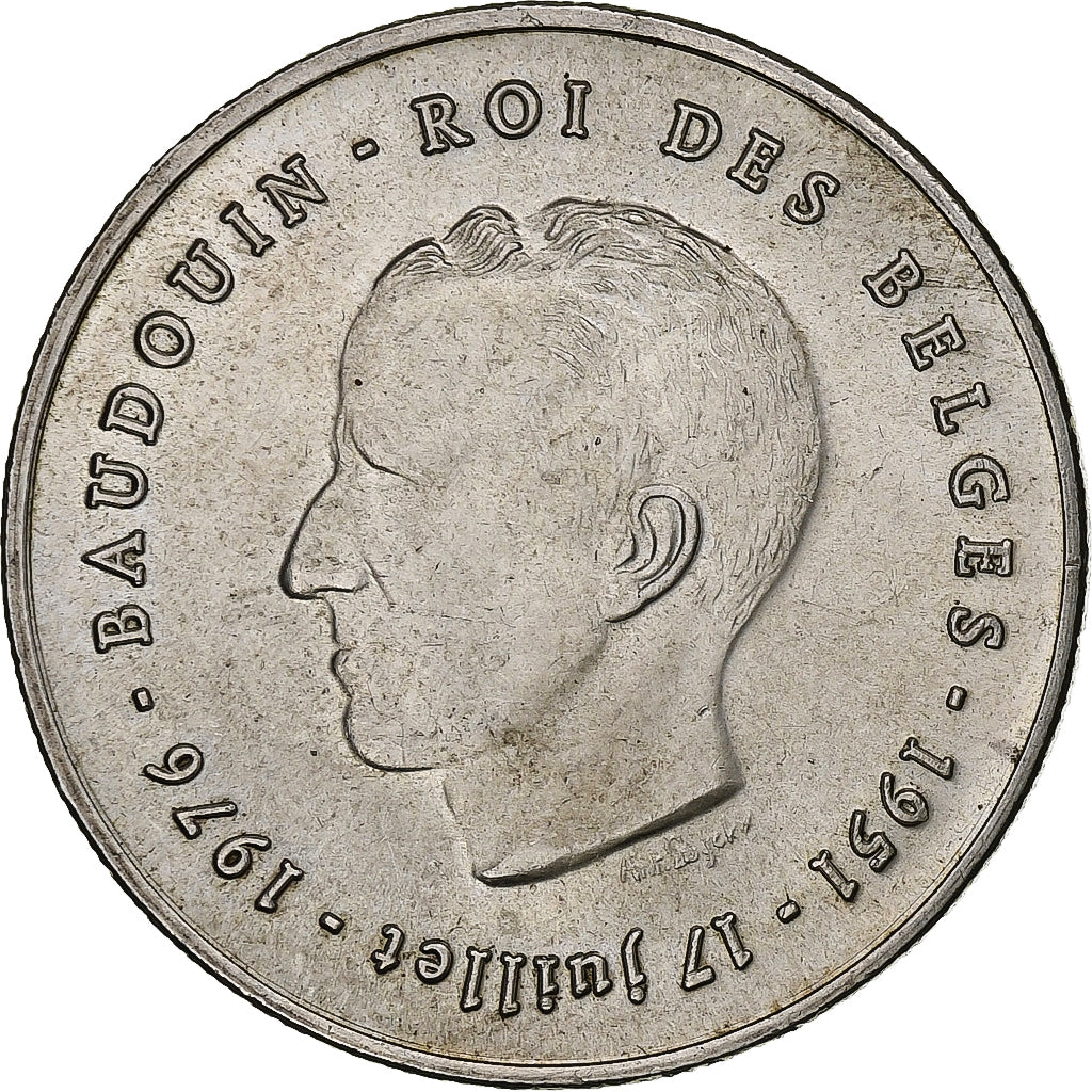 Bélgica, Baudouin I, 250 Francs, 250 Frank, 1976, Plata, MBC+, KM:157.1